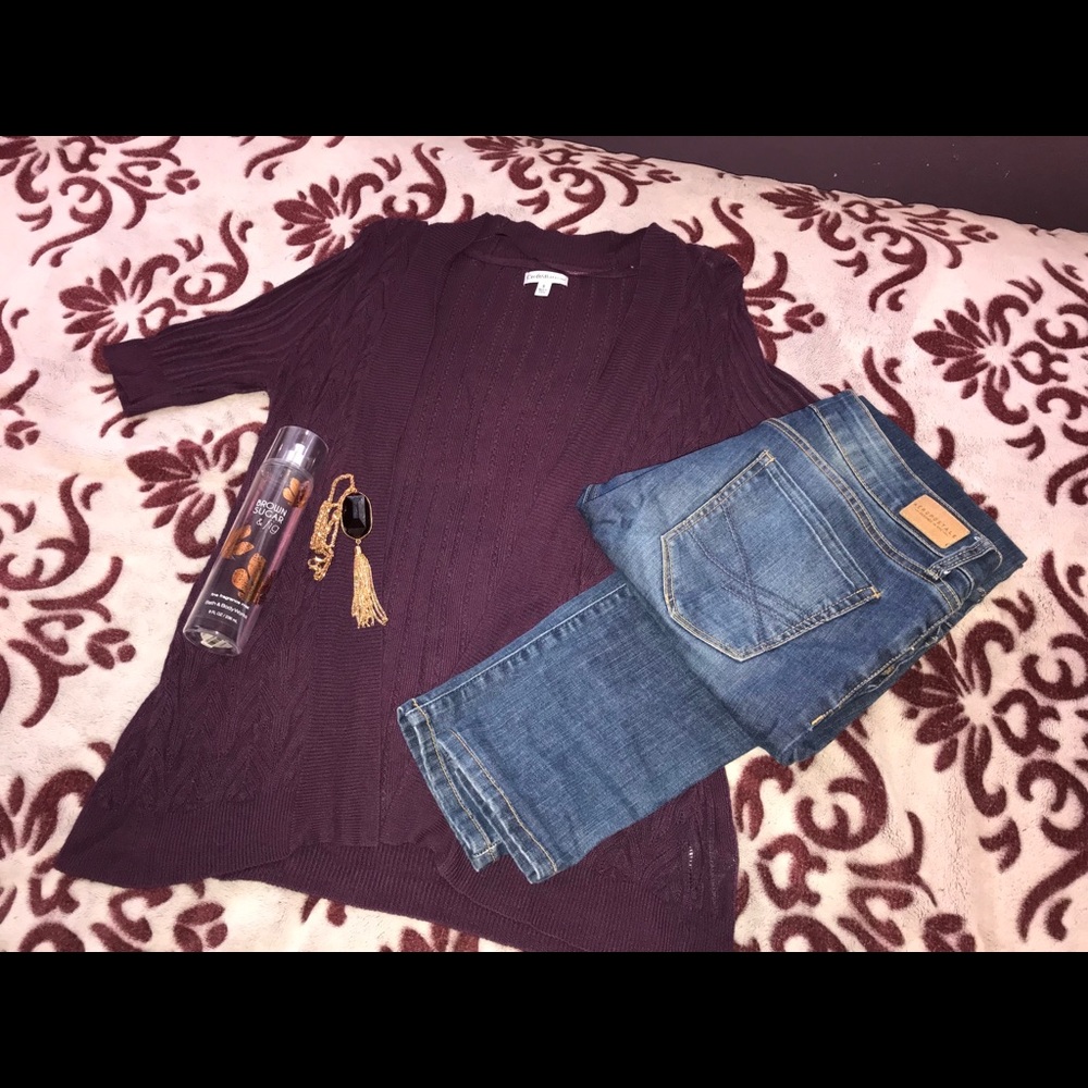 Purple cardigan 🔮